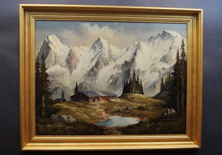 Georg Wegener Triada szczytów Eiger Monch Jungfrau