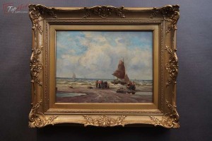 Stary obraz E. Asmus Rybacy przy pracy Polecam!!!