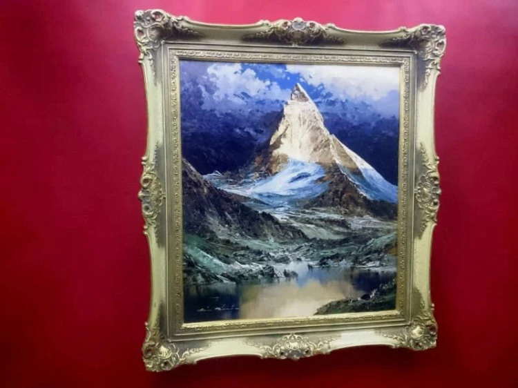 Obraz olejny MATTERHORN Heinz Munnich 1921r UNIKAT