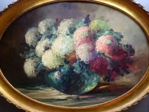 Obraz olejny UNIKAT RARYTAS Piwonie ~ HEDWIG PETERMANN ur.1877r