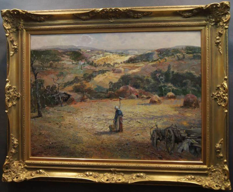 Z życia wsi majstersztyk obraz olejny Ludwig Gschossmann