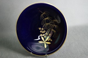 Porcelana Lindner kobalt złocenia piękna patera Polecam !!!