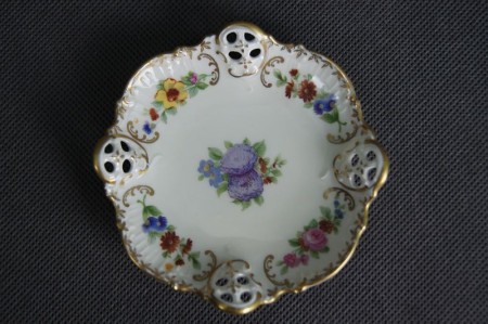 Porcelana Rosenthal Moliere mała paterka kwiaty 10 cm