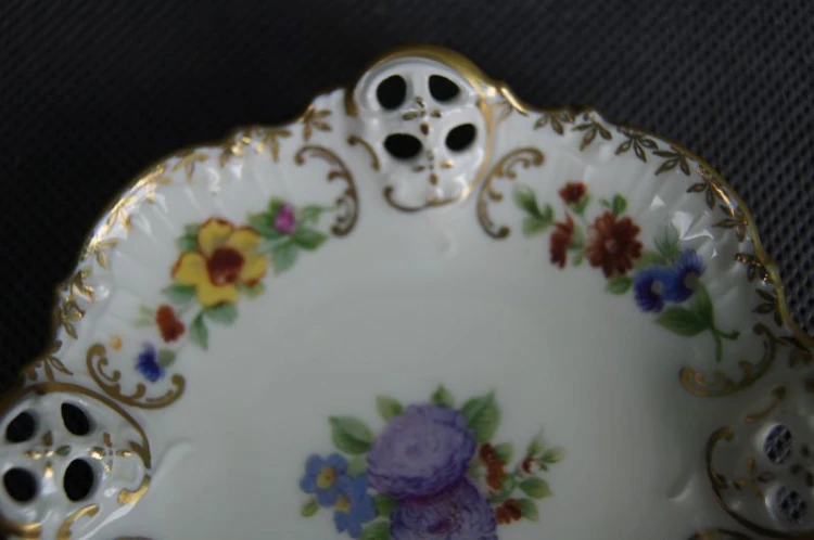 Porcelana Rosenthal Moliere mała paterka kwiaty 10 cm