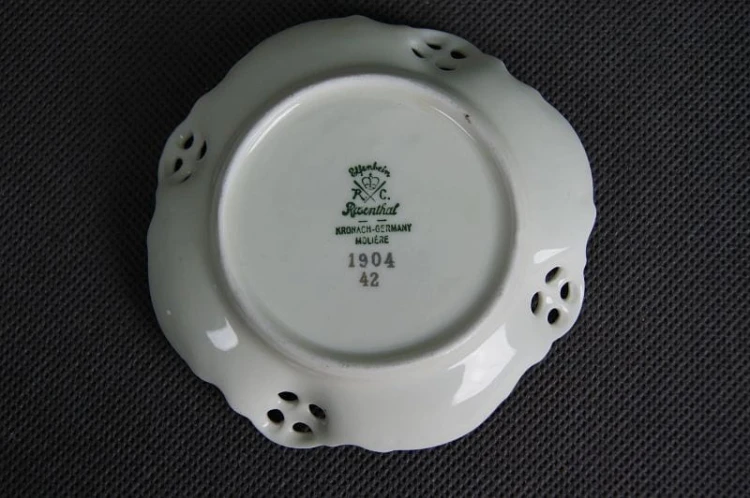 Porcelana Rosenthal Moliere mała paterka kwiaty 10 cm