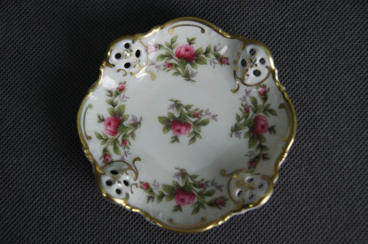 Porcelana Rosenthal mała paterka Moliere Moosrose 10 cm