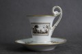Porcelana Richard Ginori filiżanka ze spodkiem do kawy