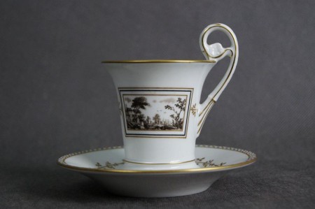 Porcelana Richard Ginori filiżanka ze spodkiem do kawy