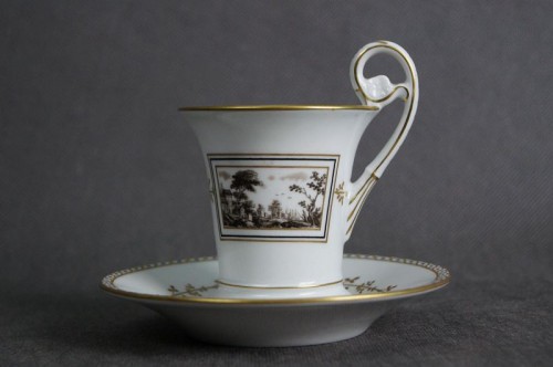 Porcelana Richard Ginori filiżanka ze spodkiem do kawy