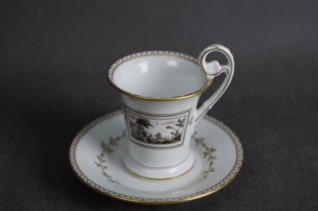 Porcelana Richard Ginori filiżanka ze spodkiem do kawy
