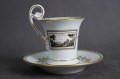 Porcelana Richard Ginori filiżanka ze spodkiem do kawy
