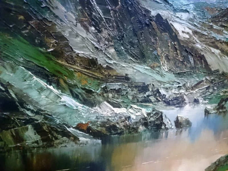 Obraz olejny MATTERHORN Heinz Munnich 1921r UNIKAT