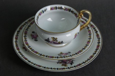 Porcelana Waldershof - Rosenthal wykwintne śniadaniowe trio