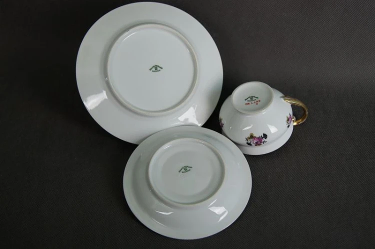Porcelana Waldershof - Rosenthal wykwintne śniadaniowe trio
