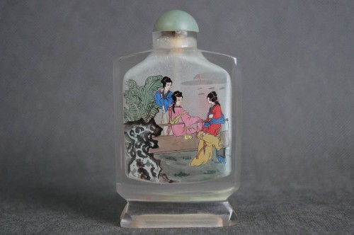 Unikat ! Japońska szklana buteleczka na perfumy balsam