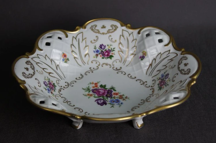 Reichenbach porcelana duża patera na nóżkach