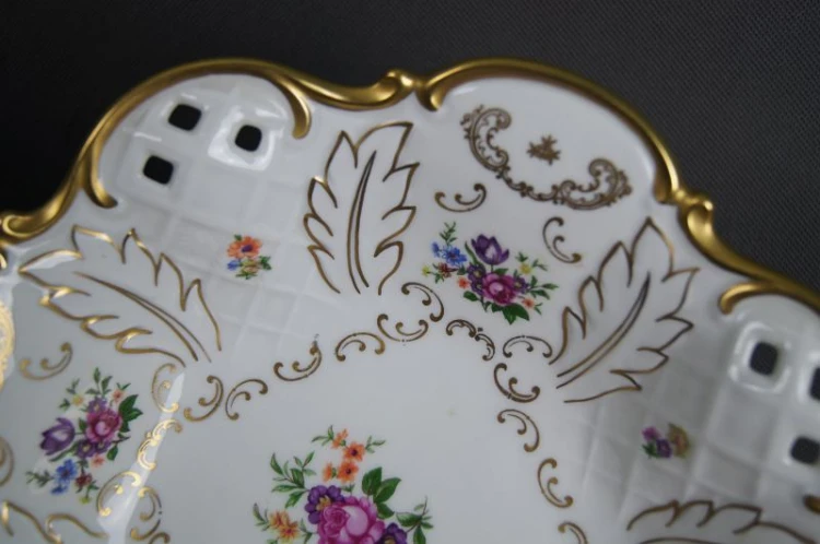 Reichenbach porcelana duża patera na nóżkach