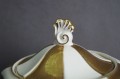 Porcelana AL-KA gustowna bomboniera ecru złoto Polecam !