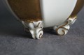 Porcelana AL-KA gustowna bomboniera ecru złoto Polecam !