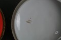 Porcelanowa niespotykana czerwono złota bomboniera