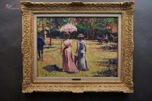 Obraz olejny Anna Maria de Saeger spacer w parku mega Hit !!!