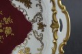 Porcelana Reichenbach złoto burgundowa patera