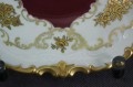 Porcelana Reichenbach złoto burgundowa patera
