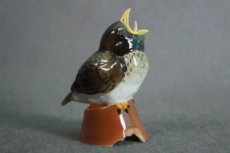 Porcelana Hutschenreuther Kunstabteilung Wróbel figurka ptaszka Unikat !!!