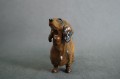 Porcelana Hutschernreuther Jamnik długowłosy figura psa Unikat !!!