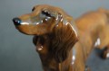 Porcelana Hutschernreuther Jamnik długowłosy figura psa Unikat !!!