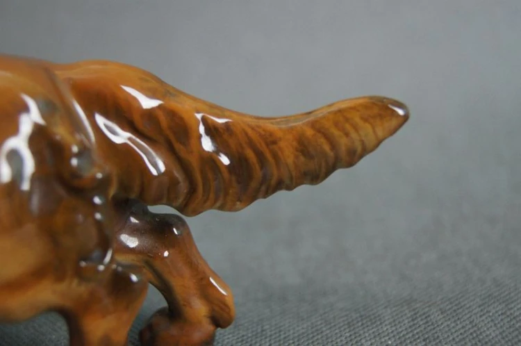 Porcelana Hutschernreuther Jamnik długowłosy figura psa Unikat !!!
