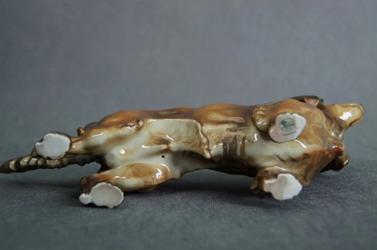 Porcelana Hutschernreuther Jamnik długowłosy figura psa Unikat !!!