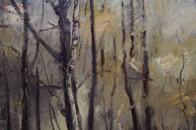 Stary obraz Josef Steib Jesienny Las 1929r