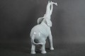 Porcelana Heubach Unikatowa duża figura słonia