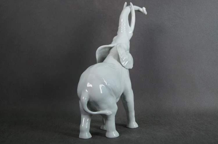 Porcelana Heubach Unikatowa duża figura słonia