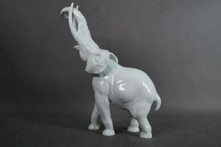 Porcelana Heubach Unikatowa duża figura słonia