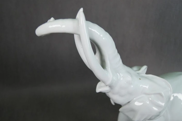 Porcelana Heubach Unikatowa duża figura słonia