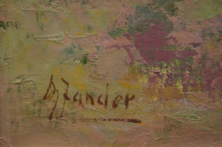Max Zander Krajobraz z nad rzeki - pastelowy impresjonizm