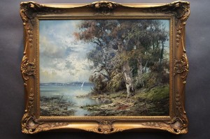 Obraz olejny Jean - Edeler Krajobraz znad jeziora