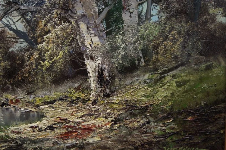 Obraz olejny Jean - Edeler Krajobraz z nad jeziora