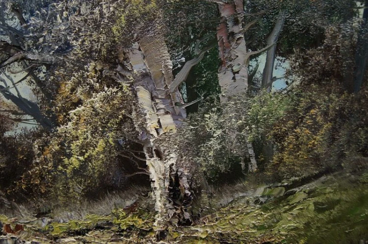 Obraz olejny Jean - Edeler Krajobraz z nad jeziora