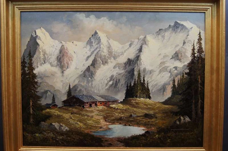Georg Wegener Triada szczytów Eiger Monch Jungfrau