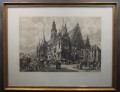 Olbrzymia akwaforta Wrocław - Breslau Hugo Ulbrich Unikat!!!