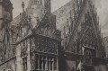 Olbrzymia akwaforta Wrocław - Breslau Hugo Ulbrich Unikat!!!