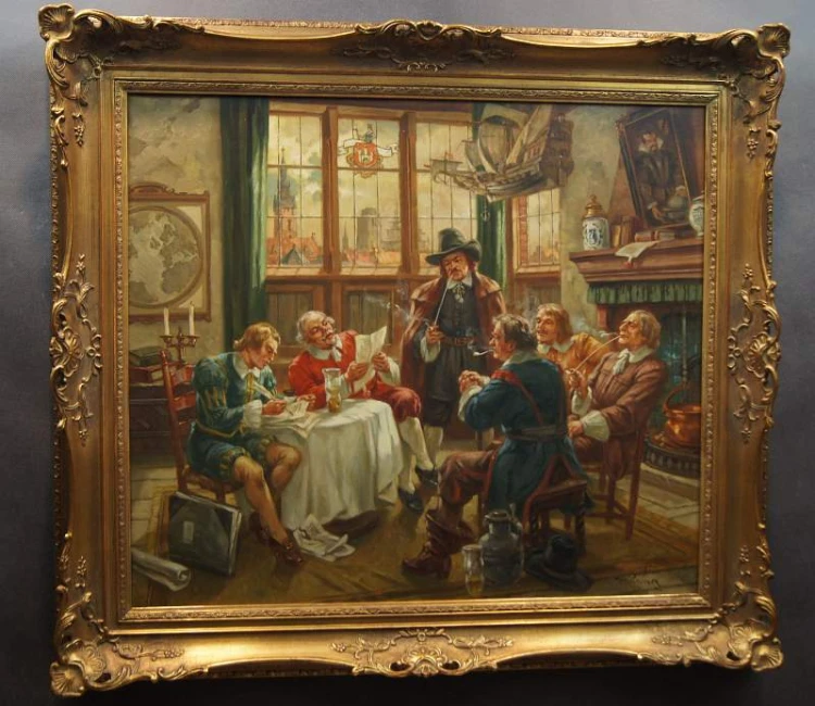 Obraz olejny - Hermann Prediger - Ważny Kontrakt
