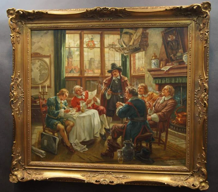 Obraz olejny - Hermann Prediger - Ważny Kontrakt