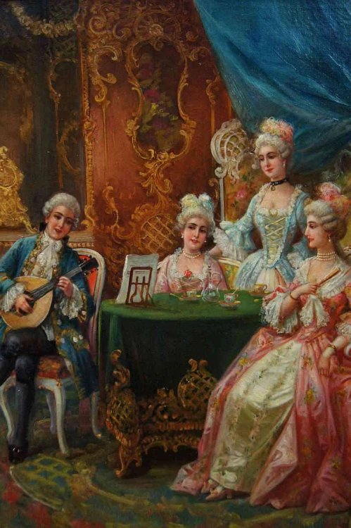 Pałacowy obraz - salonowy koncert - Stephan Sedlacek (1868-1936)
