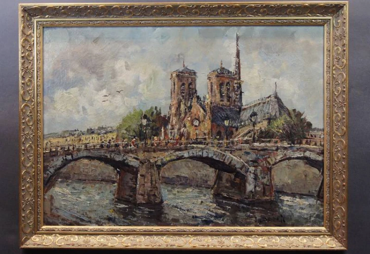 Paryż Katedra Notre-Dame obraz olejny Jan Cormais