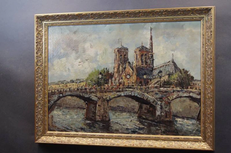 Paryż Katedra Notre-Dame obraz olejny Jan Cormais