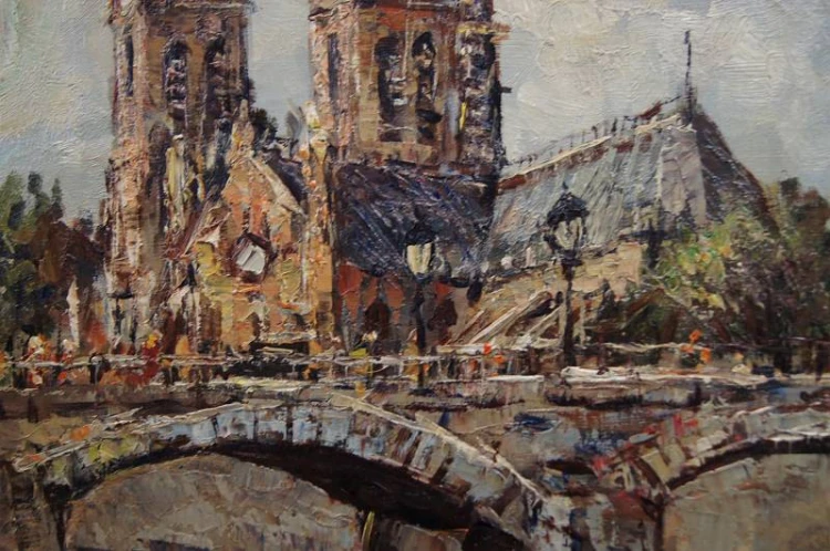 Paryż Katedra Notre-Dame obraz olejny Jan Cormais